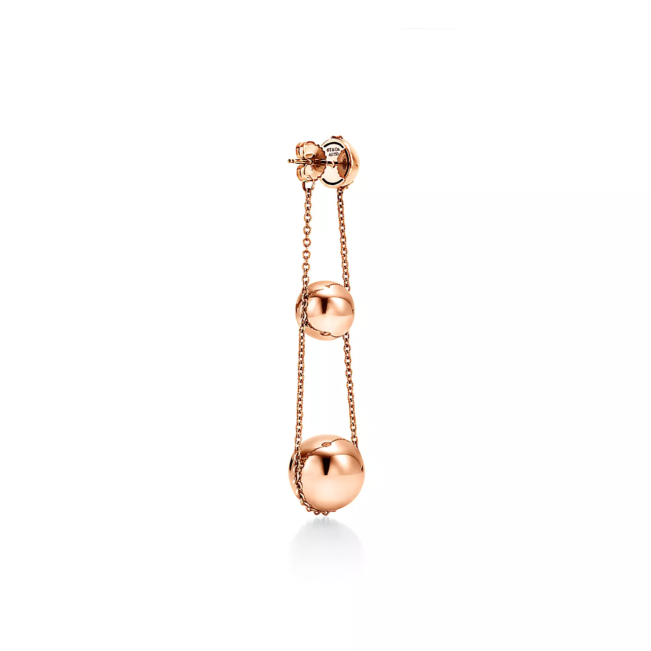 TRIPLE DROP ROSE GOLD EARRINGS
