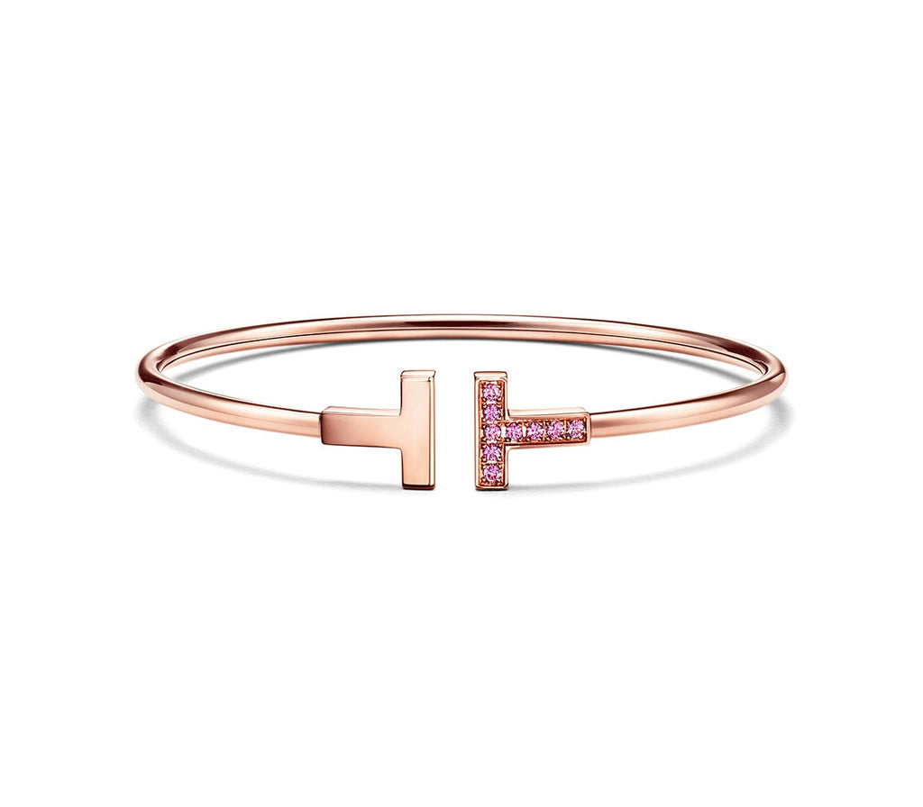 T ROSE GOLD PINK DIAMOND BRACELET