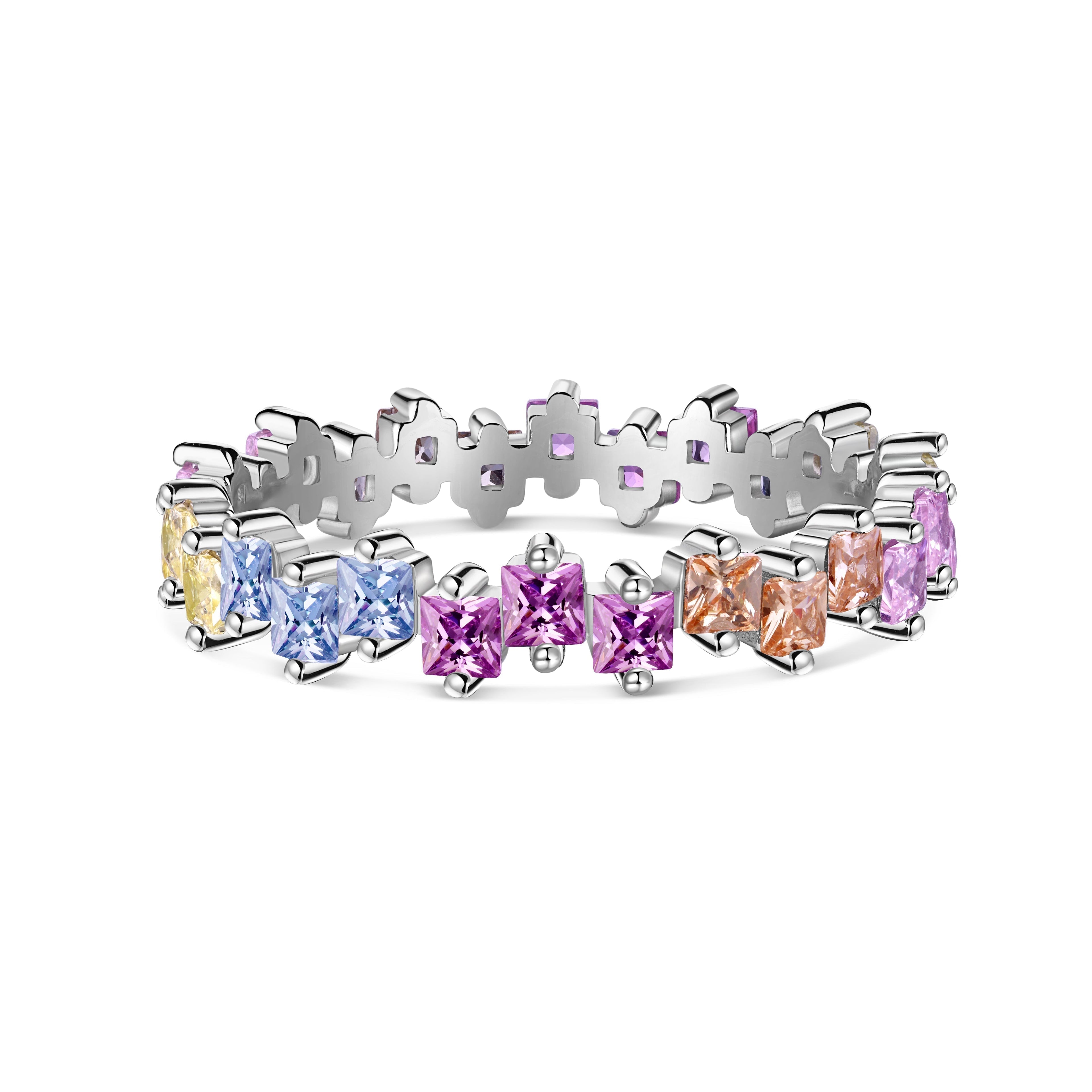 [HOT] Anneaux carrés décalés colorés mixtes