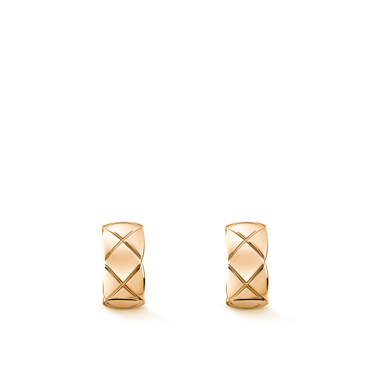 CRUSH EARRINGS QUILTED ROSE GOLD