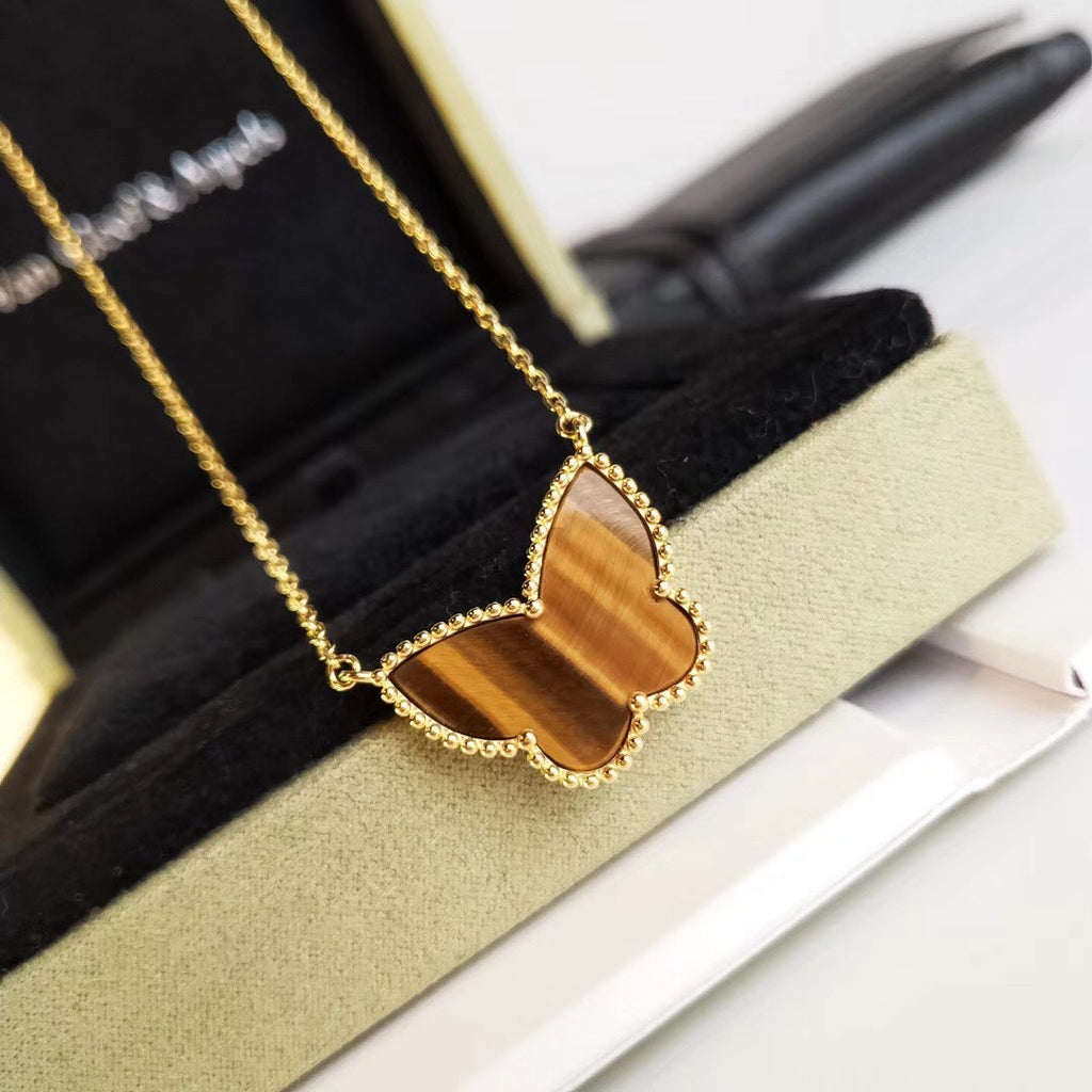 TIGER__ EYE BUTTERFLY NECKLACE