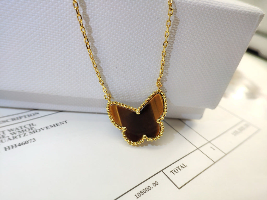 TIGER__ EYE BUTTERFLY NECKLACE