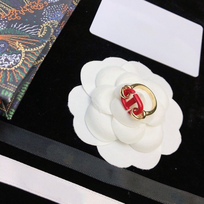 CD RED AND ROSE GOLD RING