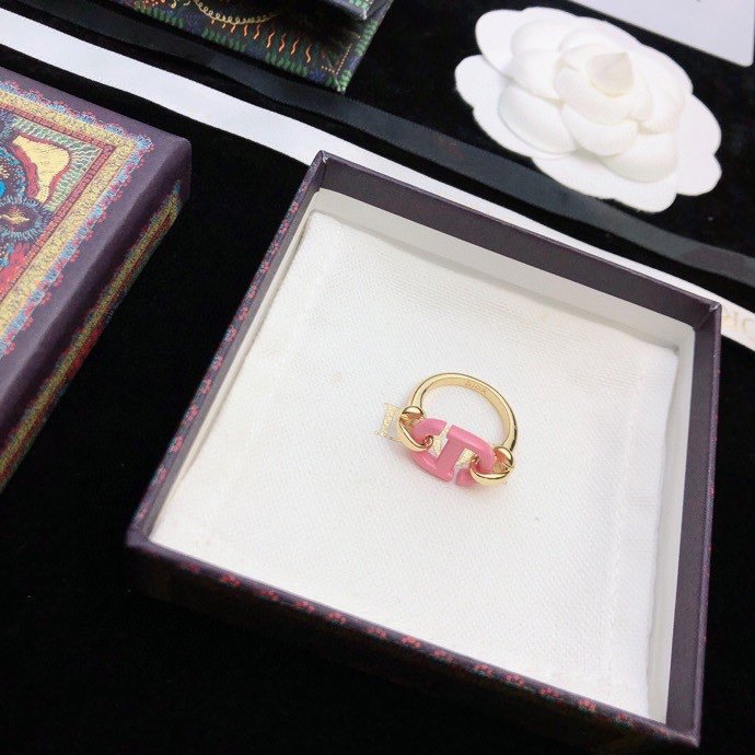 CD RED AND ROSE GOLD RING