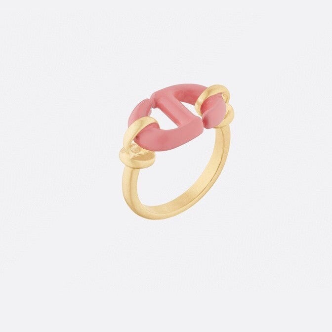 CD RED AND ROSE GOLD RING