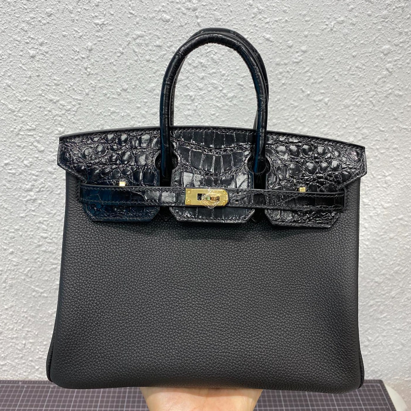 HM バーキン 30cm ブラック クロコダイル＆トゴレザー ゴールド金具