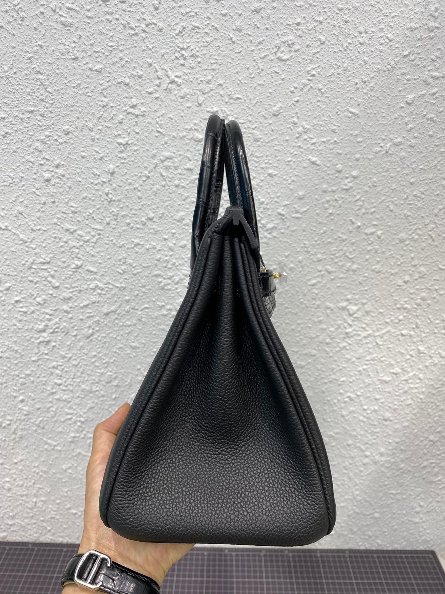 HM バーキン 30cm ブラック クロコダイル＆トゴレザー ゴールド金具