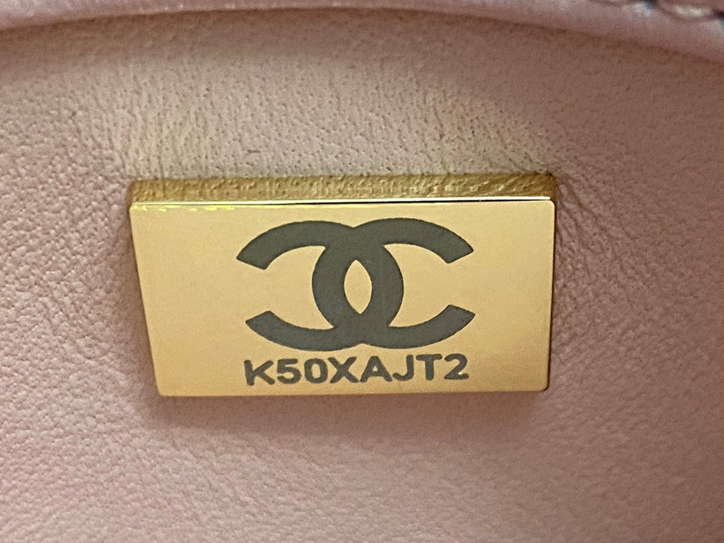 CC TRENDY 20CM CUIR D'AGNEAU ROSE QUINCAILLERIE DORÉ