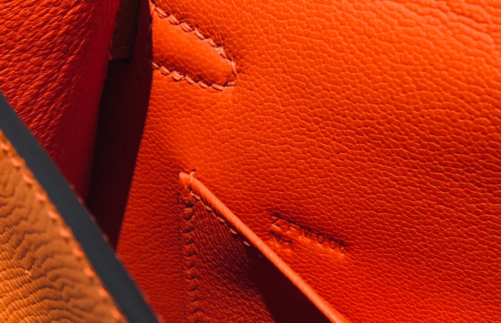 HM KELLY MINI 20 ORANGE EPSOM QUINCAILLERIE OR