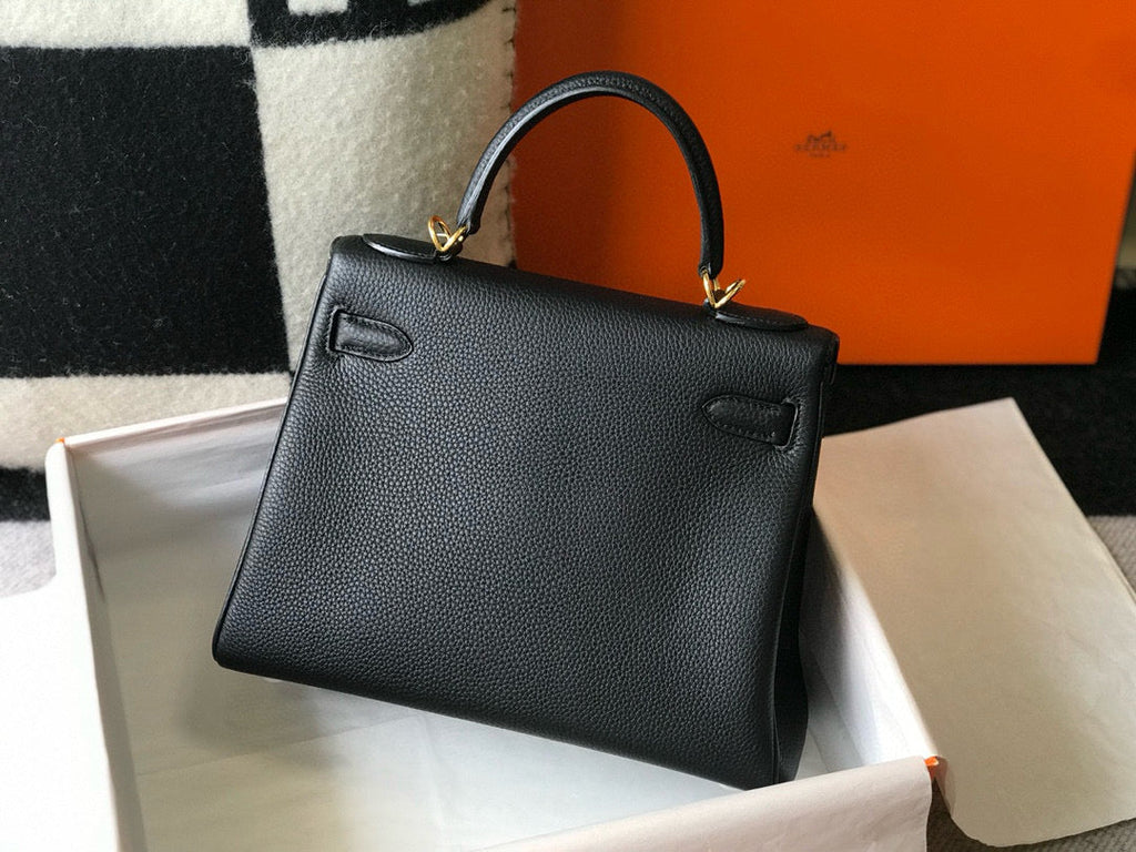 HM ケリー 28cm ブラック トーゴ ゴールド金具