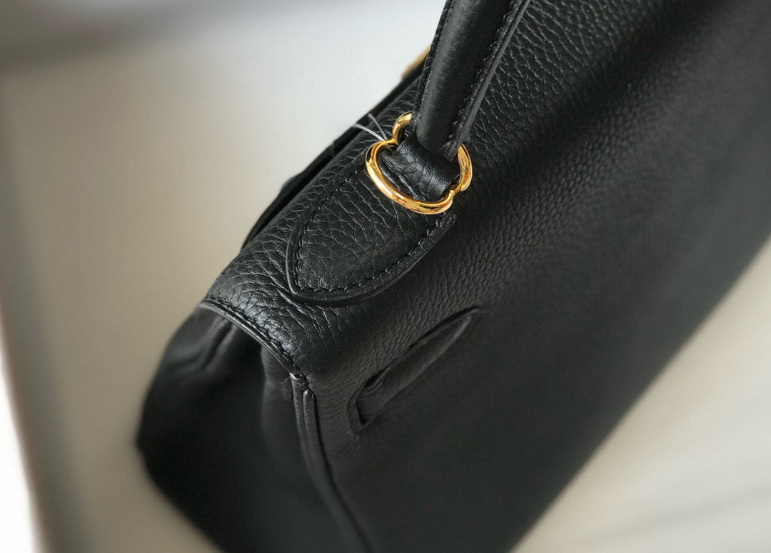 HM ケリー 28cm ブラック トーゴ ゴールド金具