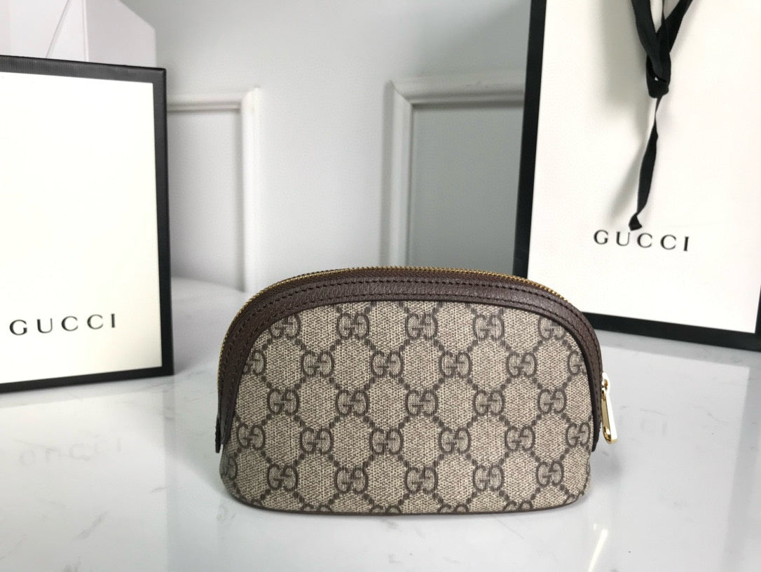 OPHIDIA PETITE POCHETTE COSMETIQUE 17 CM TOILE MONOGRAMME BEIGE