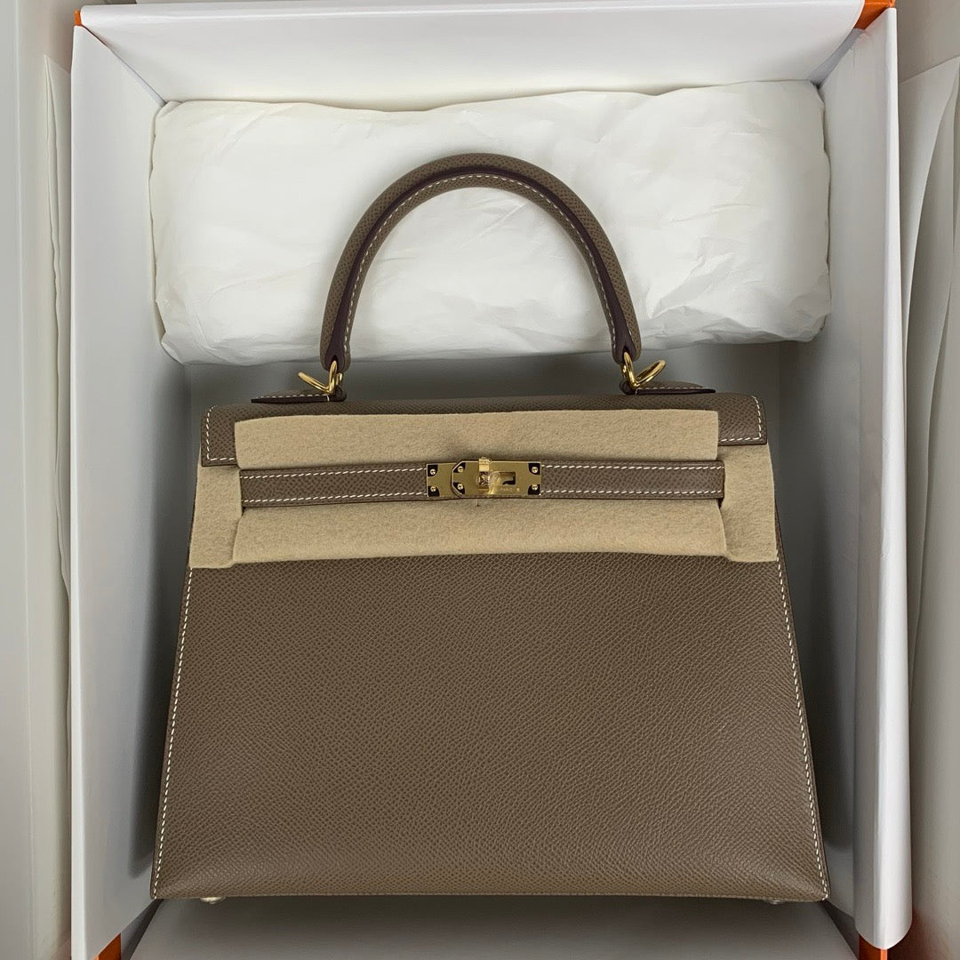 HM KELLY 28CM ÉTOUPÉE EPSOM QUINCAILLERIE DORÉ