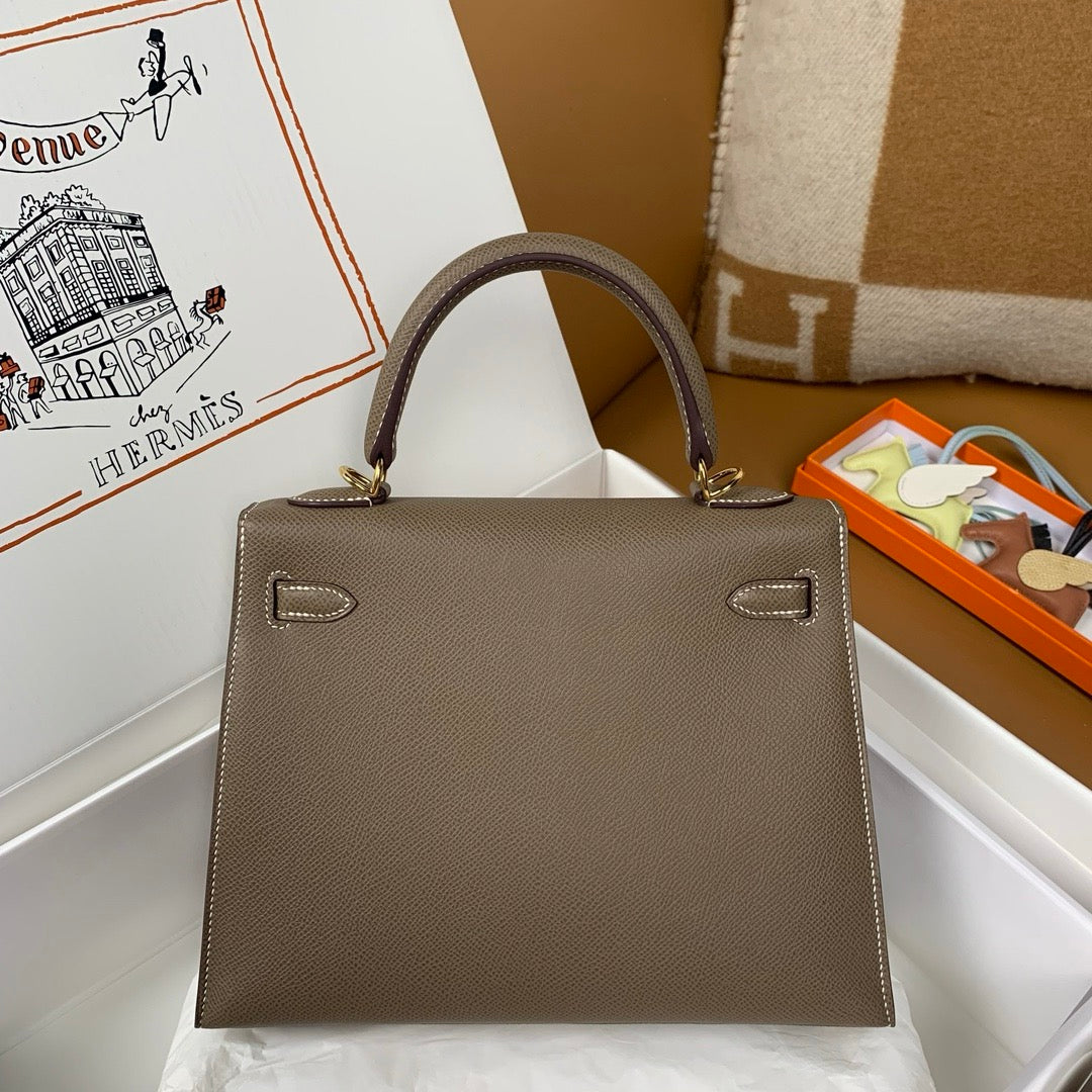 HM KELLY 28CM ÉTOUPÉE EPSOM QUINCAILLERIE DORÉ