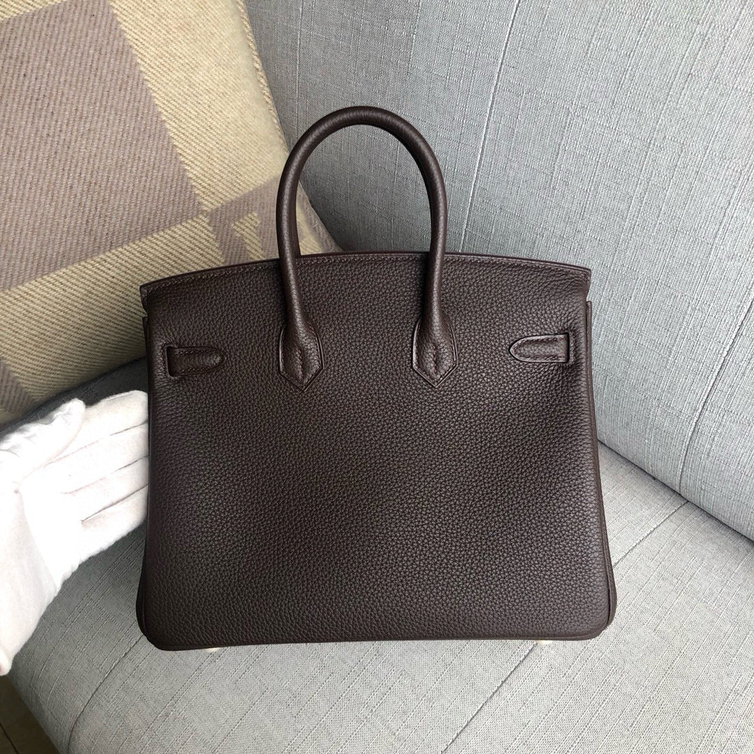 HM BIRKIN 25CM CAFÉ TOGO CUIR QUINCAILLERIE DORÉ