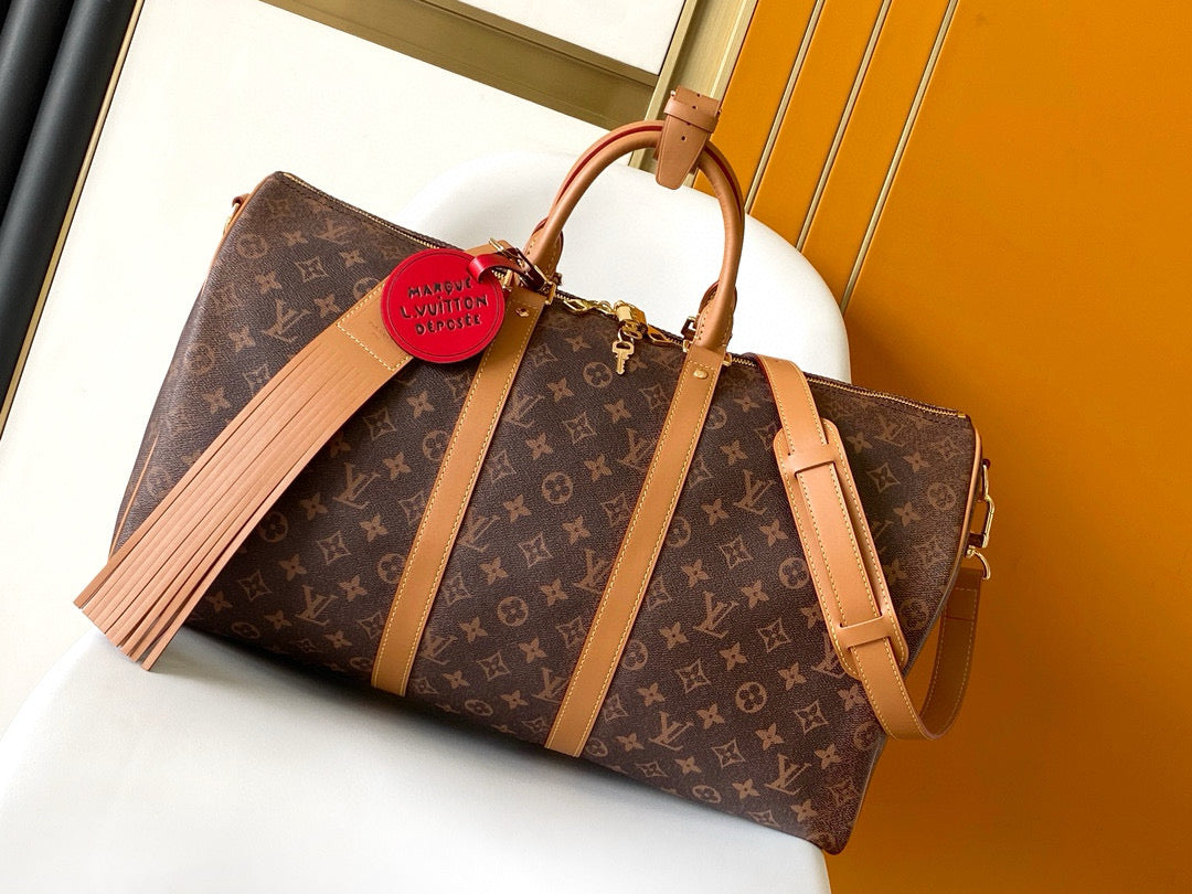 KEEPALL 50 BANDOULIÈRE MONOGRAMME TOILE À COUVERTURE POUSSIÈRE 