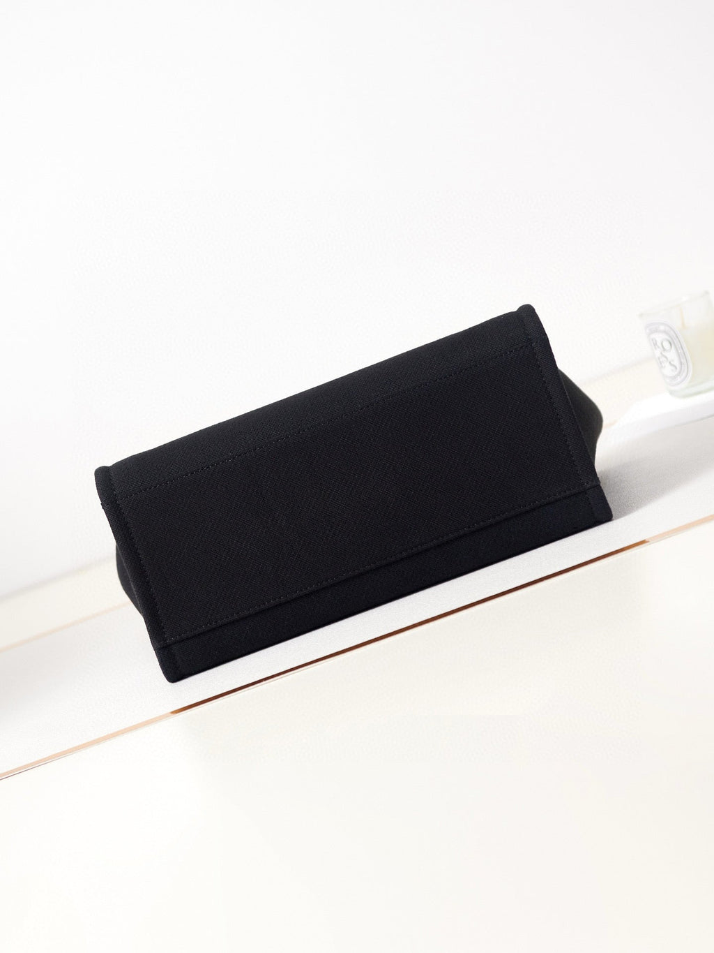 Petit sac cabas CC DEAUVILLE 33 cm en cuir de veau mélangé noir