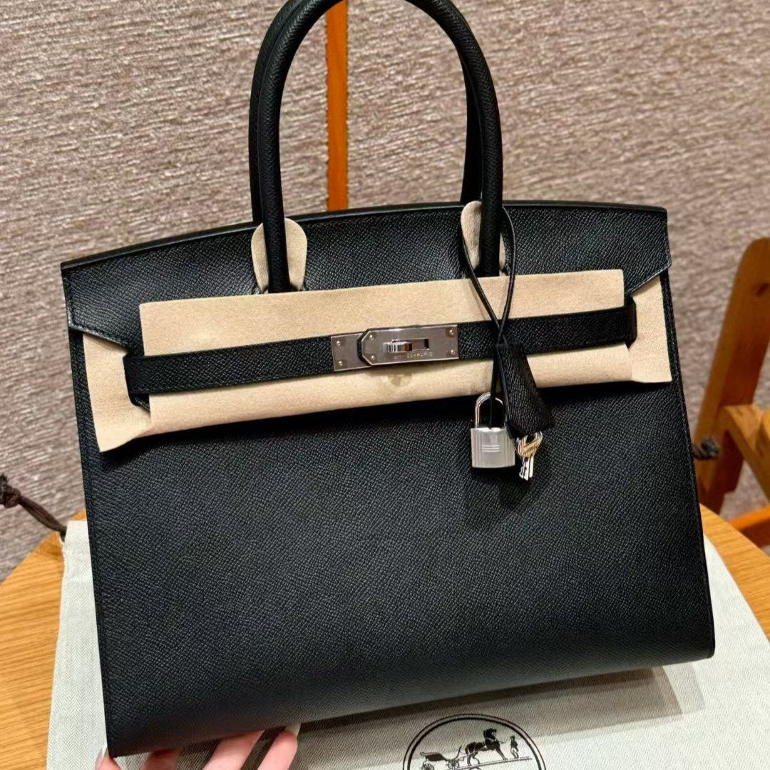 HM バーキン セリエ ブラック エプソムレザー シルバー金具