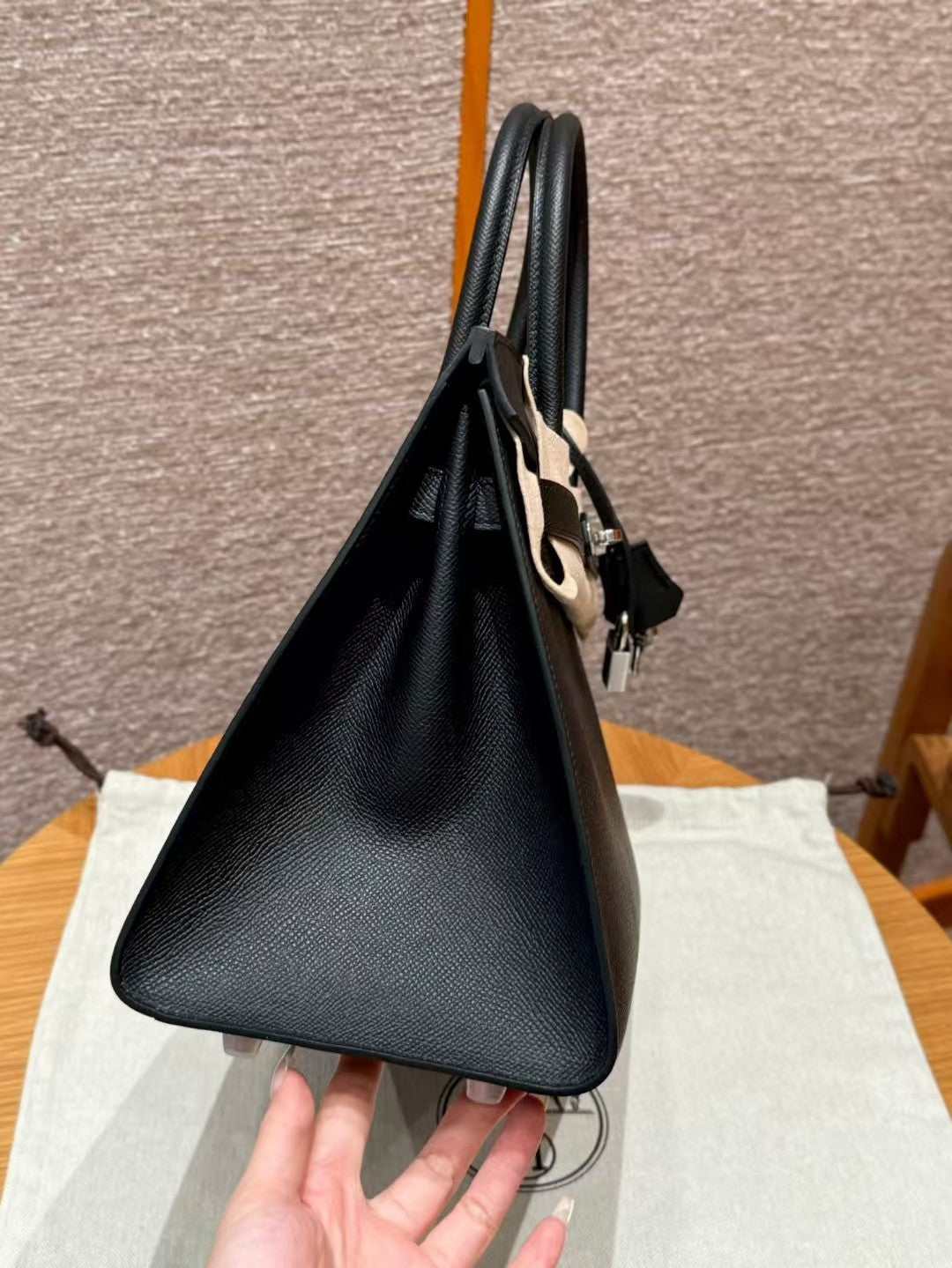 HM バーキン セリエ ブラック エプソムレザー シルバー金具