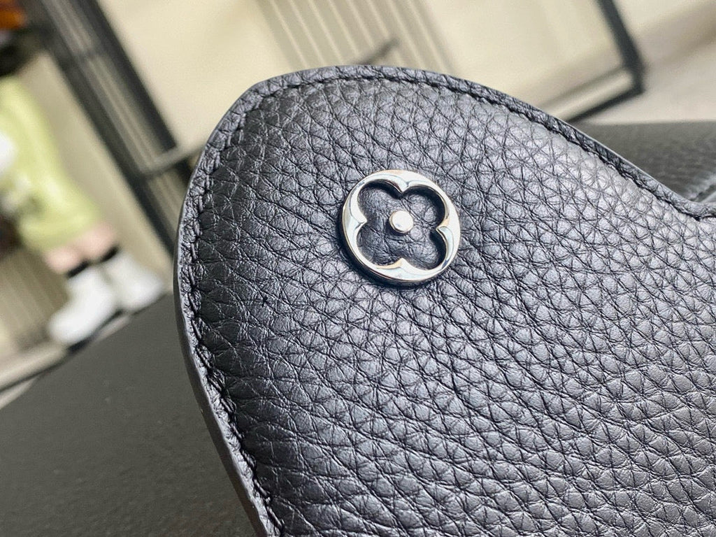 CAPUCINES BAG BLACK CALFSKIN LEATHER SNAKE TOP HANDLE BEST VERSION