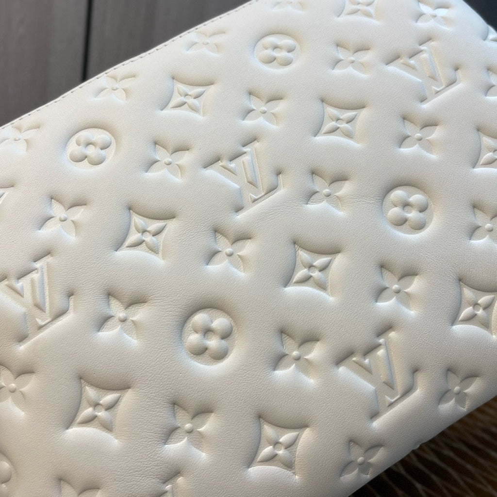 COUSSIN PM 26CM CREAM MONOGRAM EMPREINTE CALFSKIN