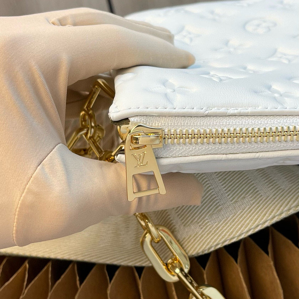 COUSSIN PM 26CM CREAM MONOGRAM EMPREINTE CALFSKIN