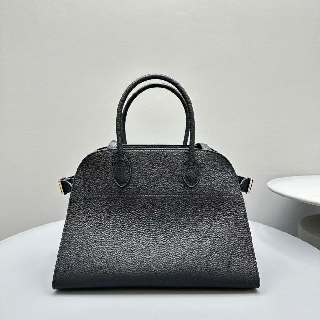 THE ROW MARGAUX 32CM CUIR DE VEAU GRAINÉ NOIR