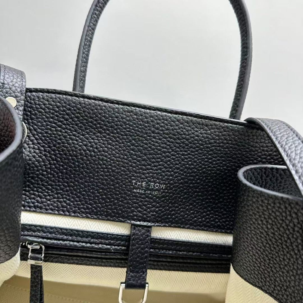 THE ROW MARGAUX 32CM CUIR DE VEAU GRAINÉ NOIR