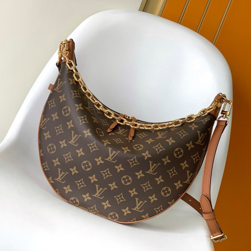 SAC HOBO LOOP LV 38 CM EN TOILE MONOGRAMME MARRON