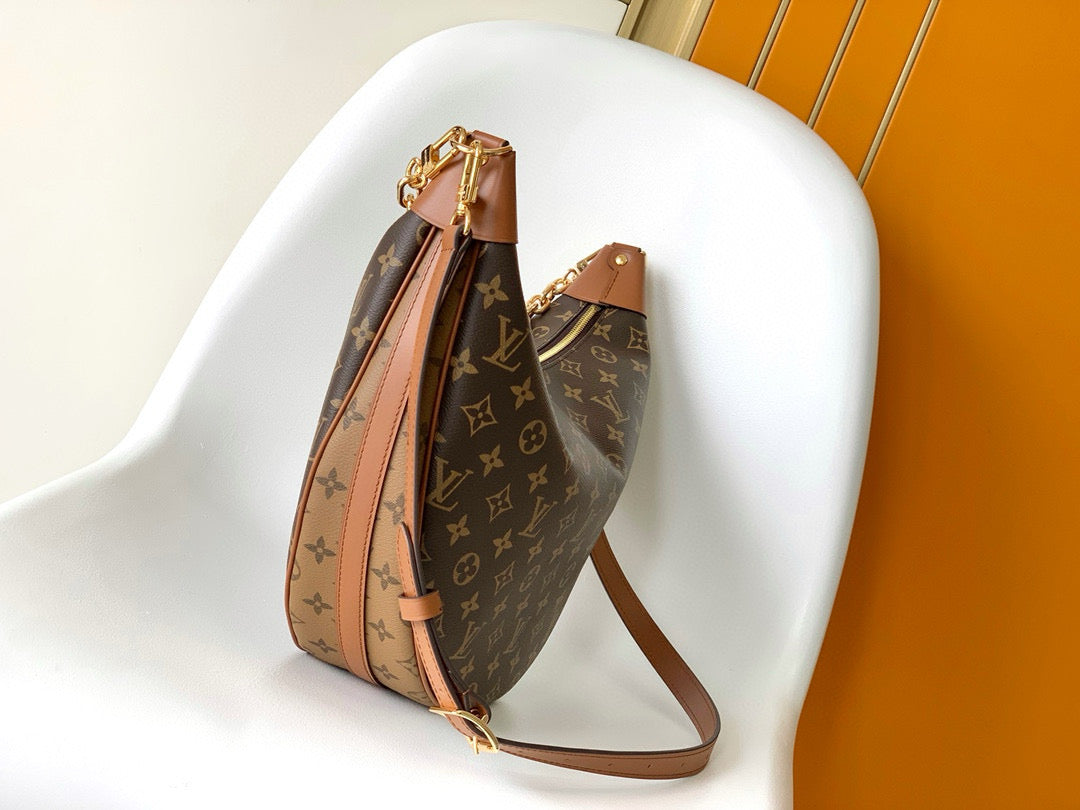 SAC HOBO LOOP LV 38 CM EN TOILE MONOGRAMME MARRON