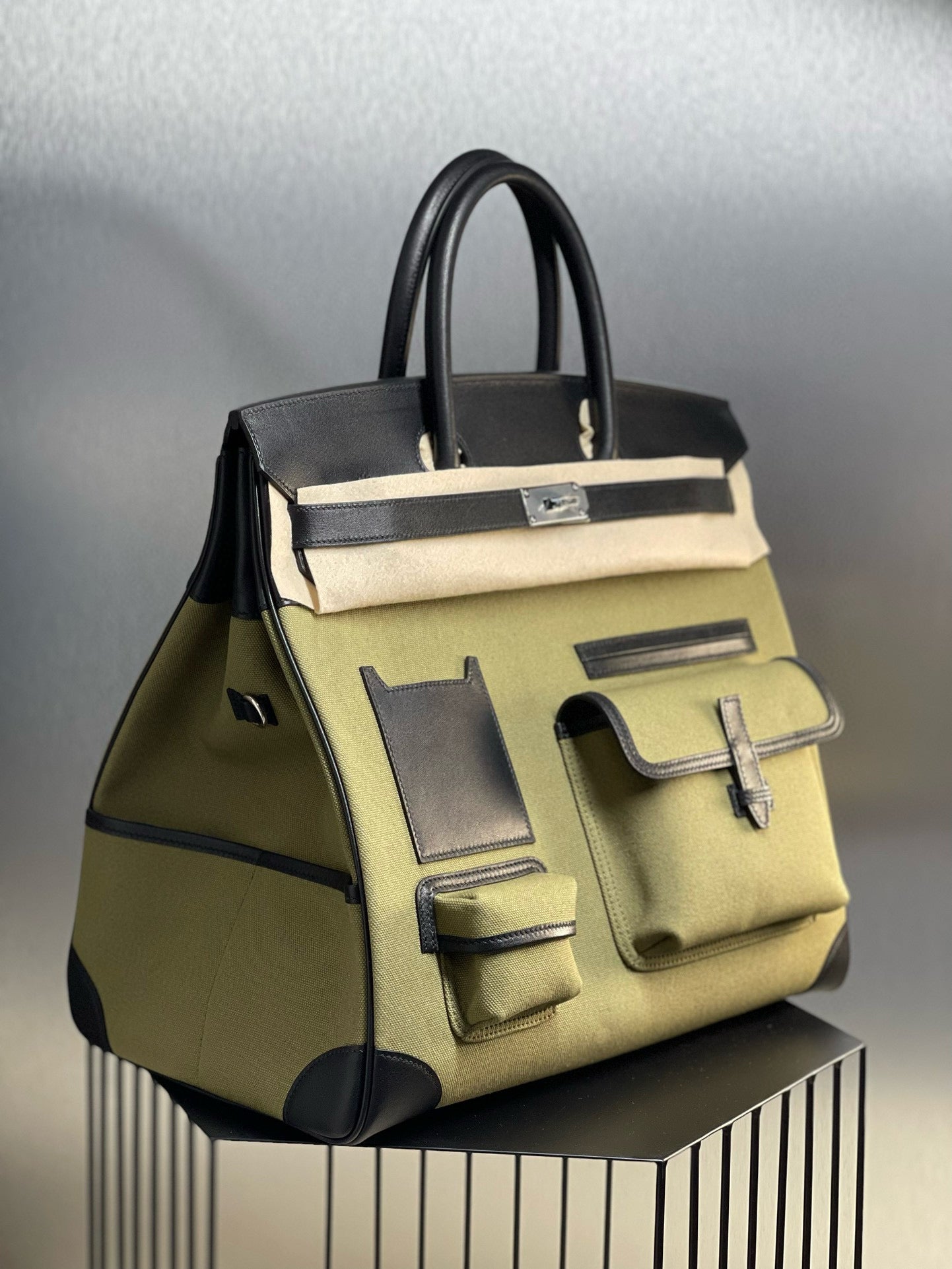 HM BIRKIN 40CM HAC CARGO QUINCAILLERIE ARGENTÉE