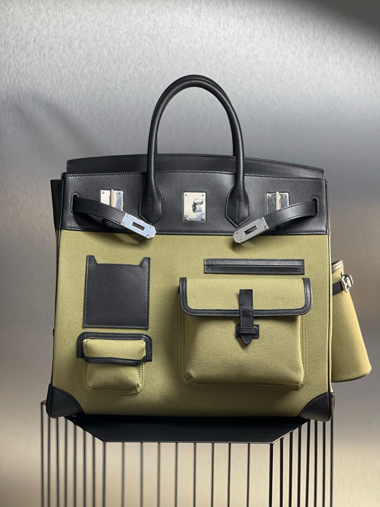 HM BIRKIN 40CM HAC CARGO QUINCAILLERIE ARGENTÉE