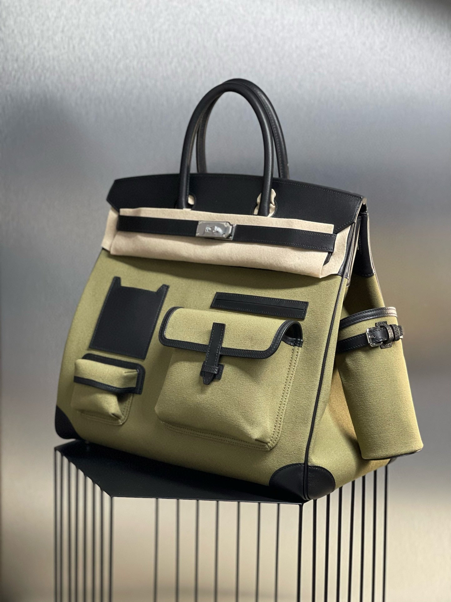 HM BIRKIN 40CM HAC CARGO QUINCAILLERIE ARGENTÉE