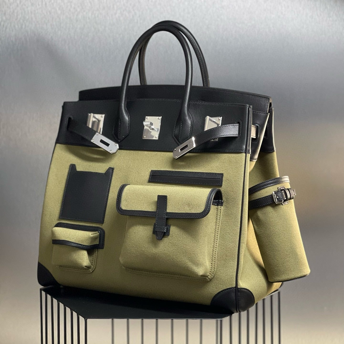 HM BIRKIN 40CM HAC CARGO QUINCAILLERIE ARGENTÉE