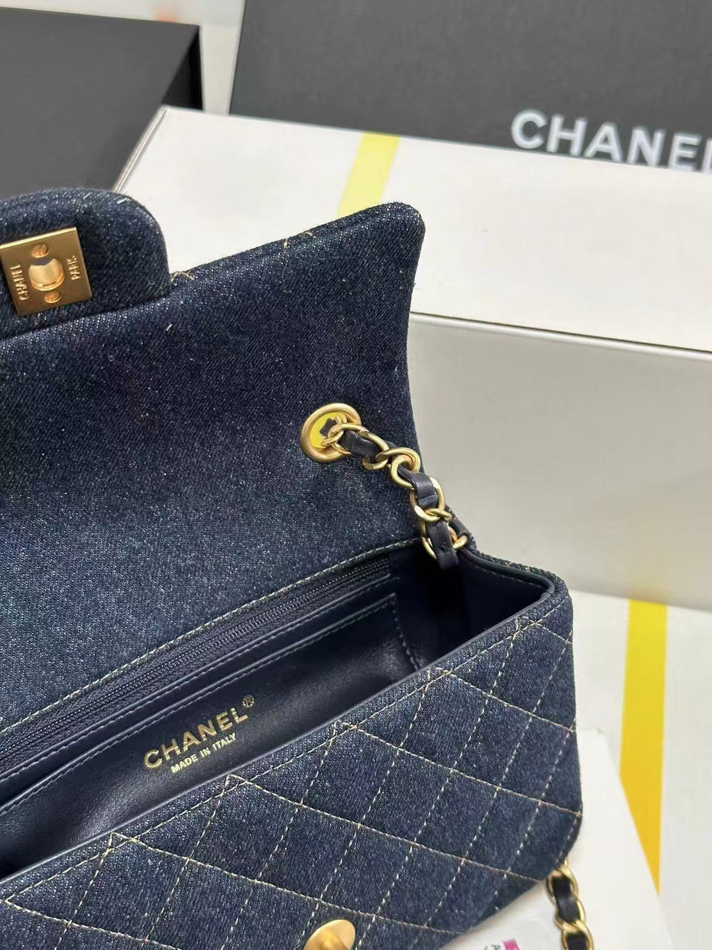 CC 25C DARK BLUE DENIM GOLD HARDWARE