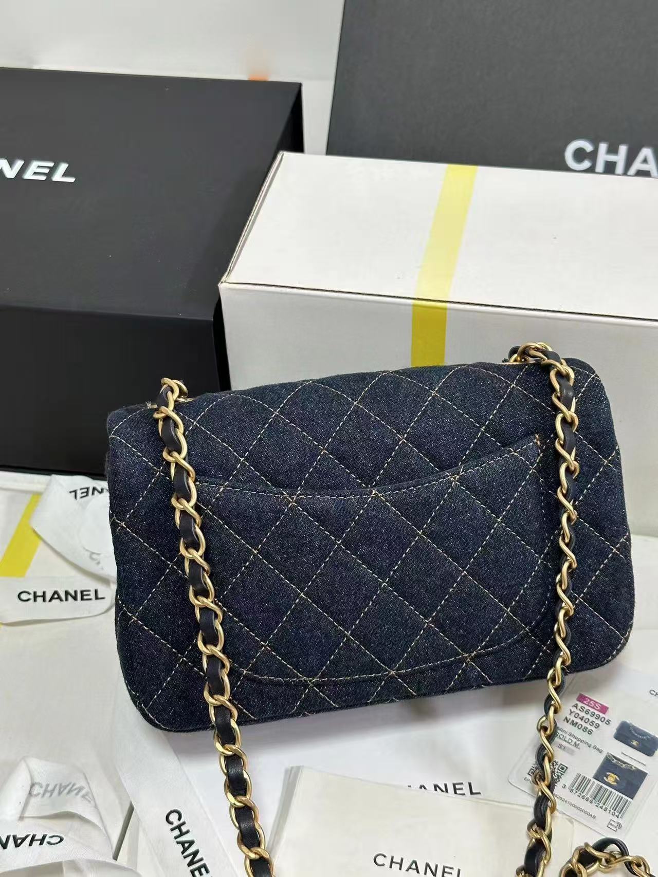 CC 25C DARK BLUE DENIM GOLD HARDWARE