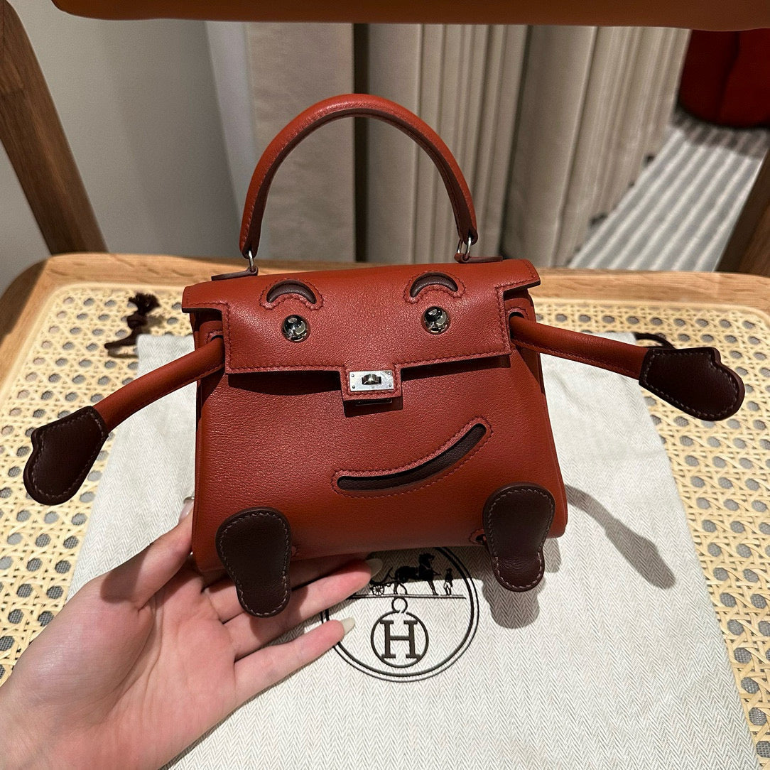 HM KELLY DOLL 16CM BURGUNDY GULLIVER LEATHER