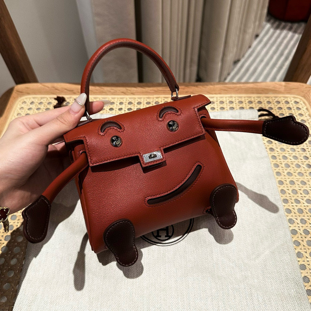 HM KELLY DOLL 16CM BURGUNDY GULLIVER LEATHER