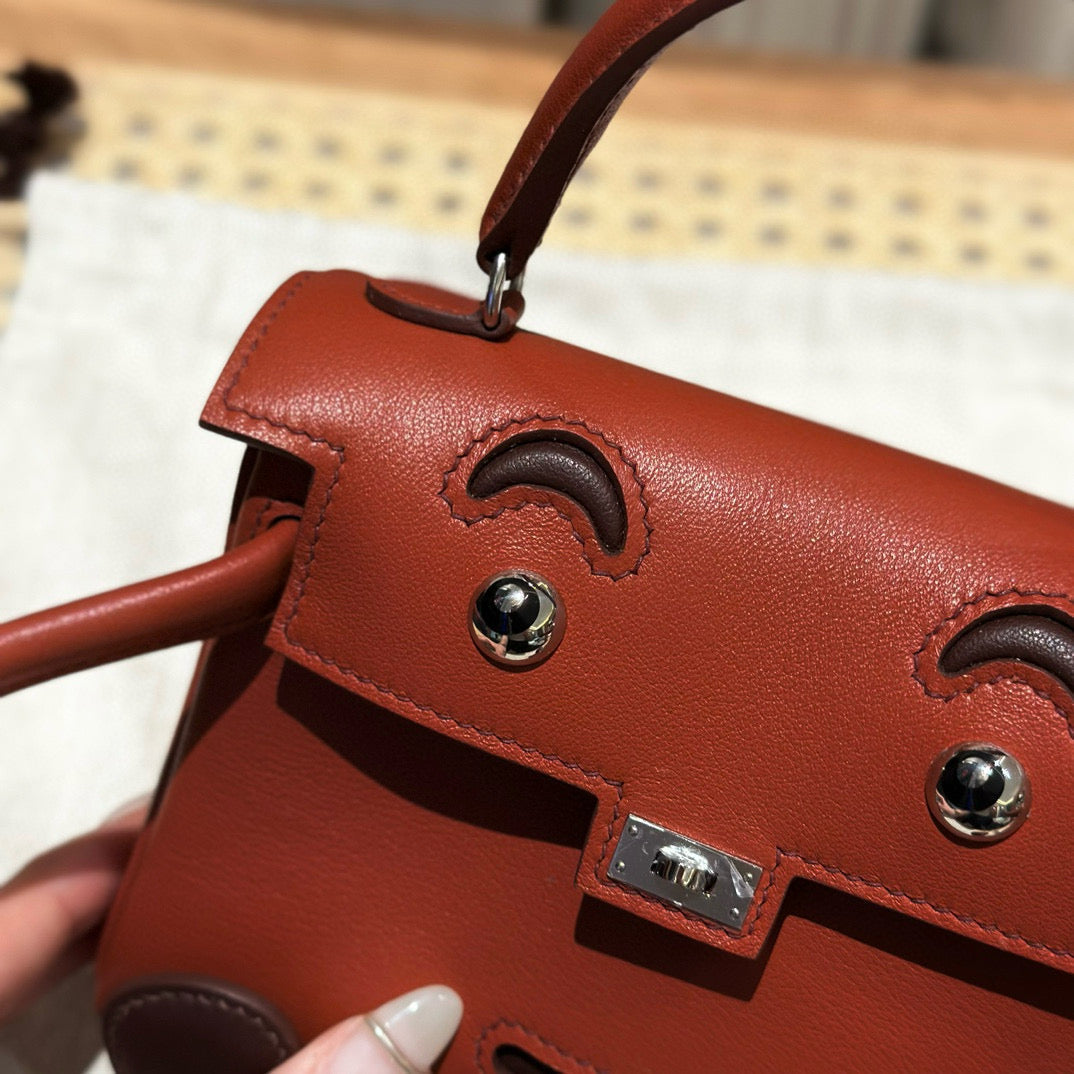 HM KELLY DOLL 16CM BURGUNDY GULLIVER LEATHER