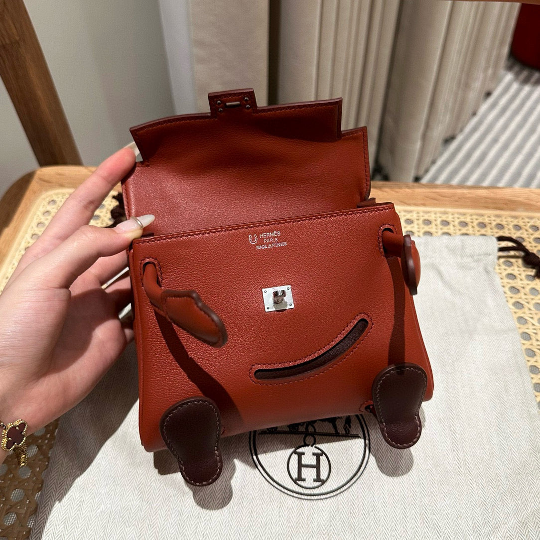 HM KELLY DOLL 16CM BURGUNDY GULLIVER LEATHER