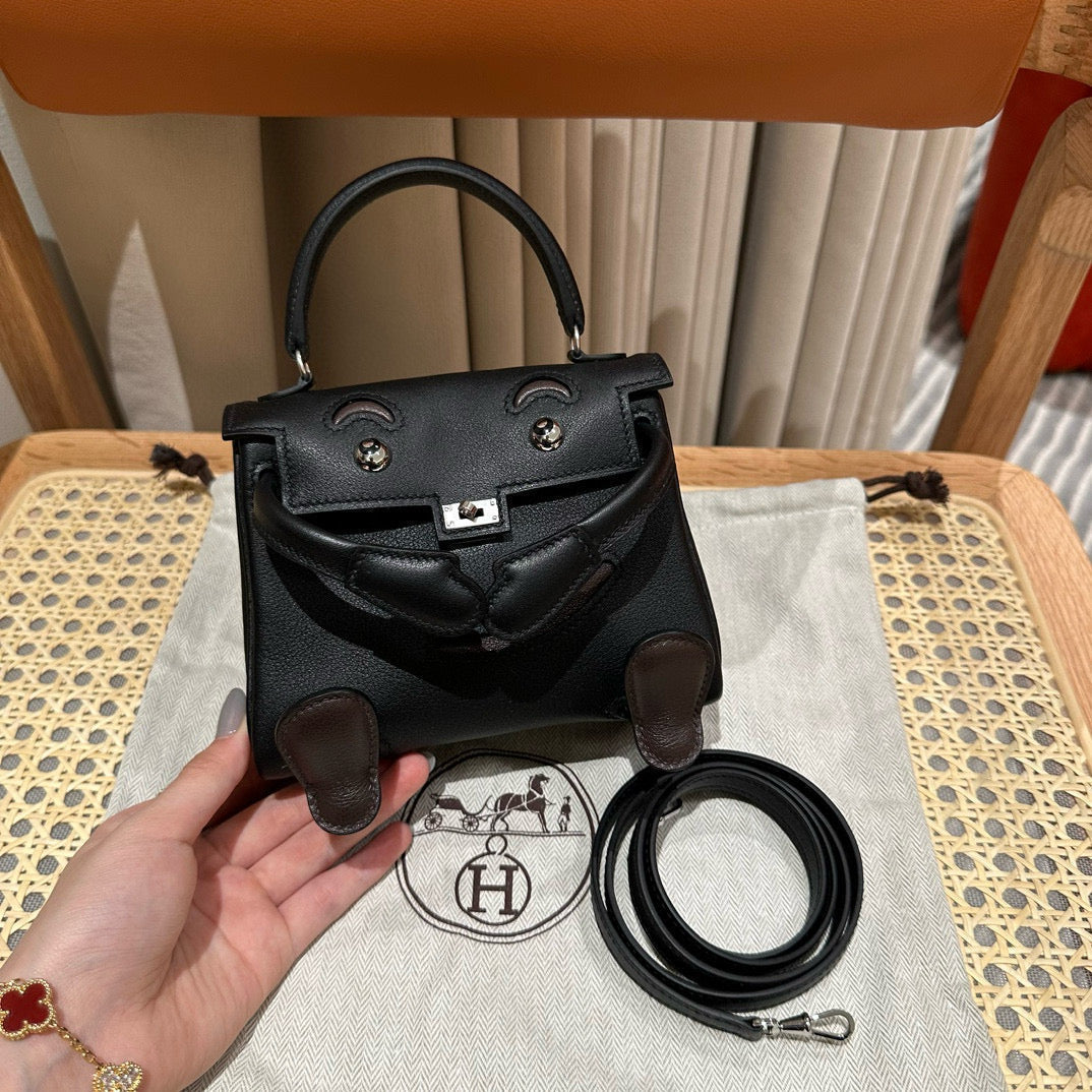 HM KELLY DOLL 16CM BLACK GULLIVER LEATHER