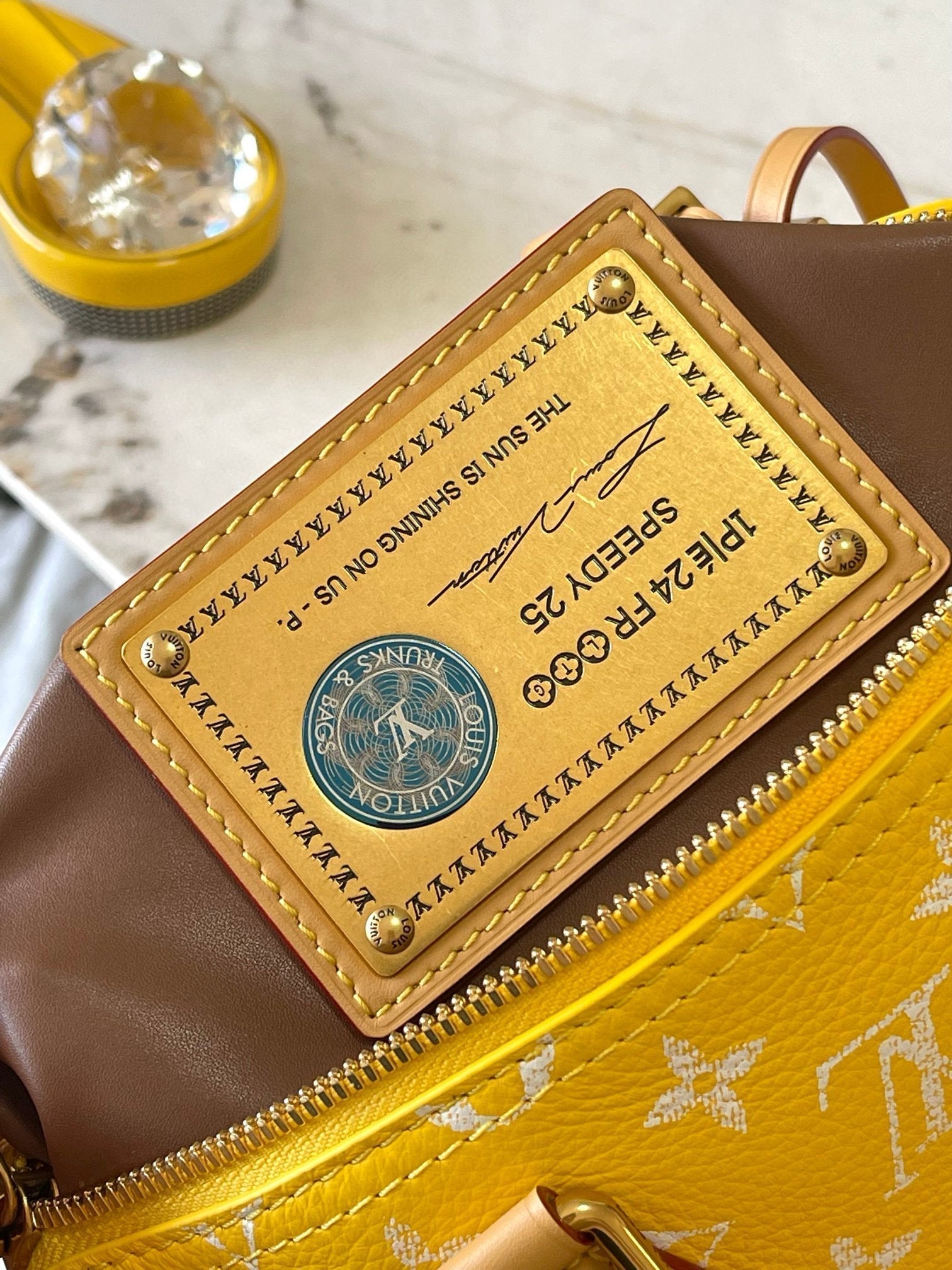 SPEEDY P9 BANDOULIÈRE 25CM CUIR DE VEAU JAUNE