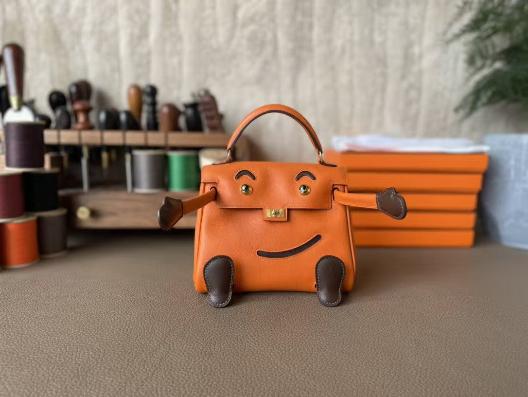 HM KELLY DOLL 16CM ORANGE GULLIVER LEATHER