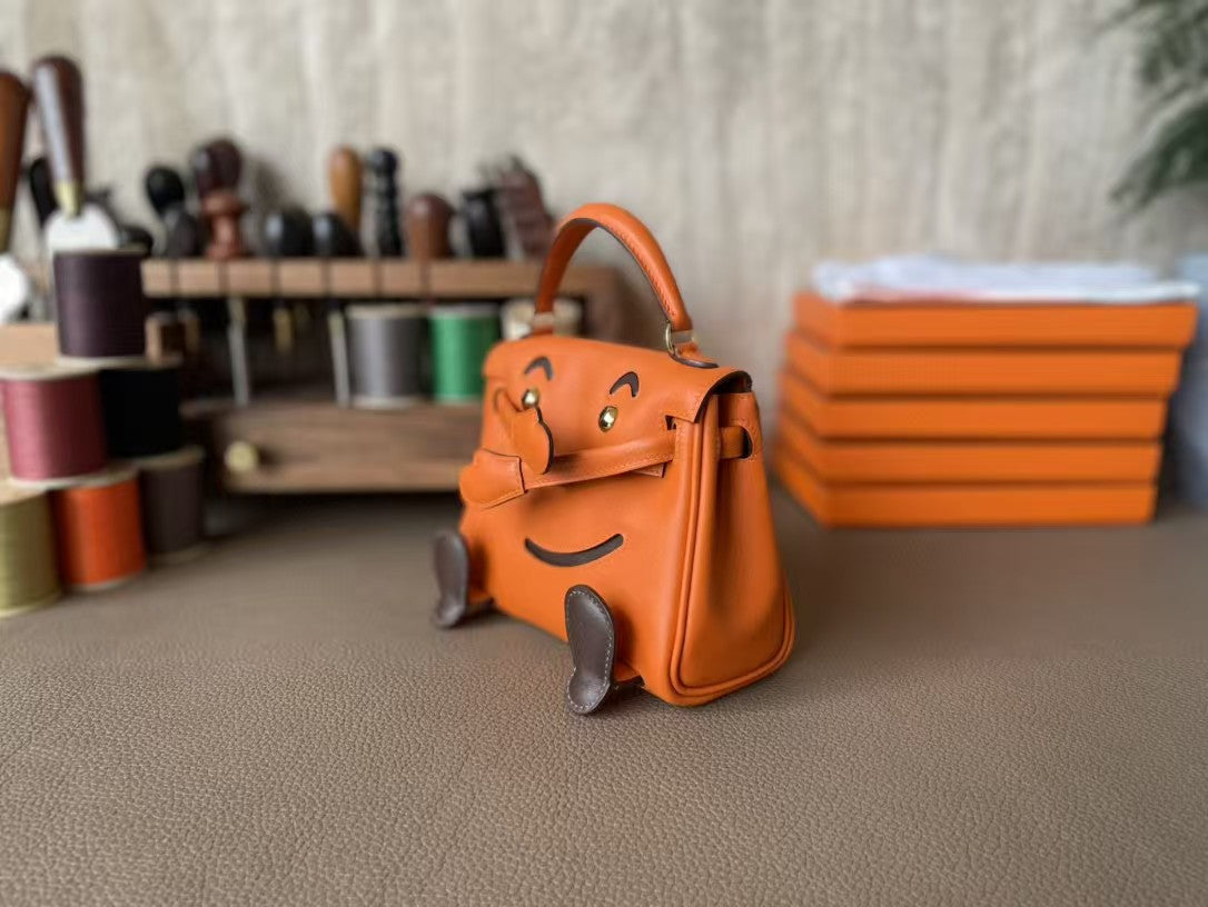 HM KELLY DOLL 16CM ORANGE GULLIVER LEATHER