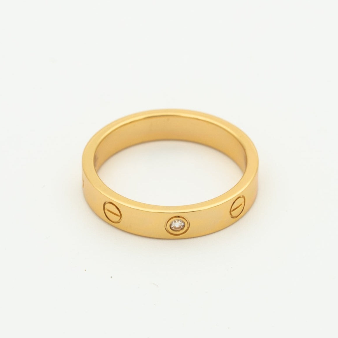 LOVE RING 4MM 1 DIAMOND ROSE GOLD