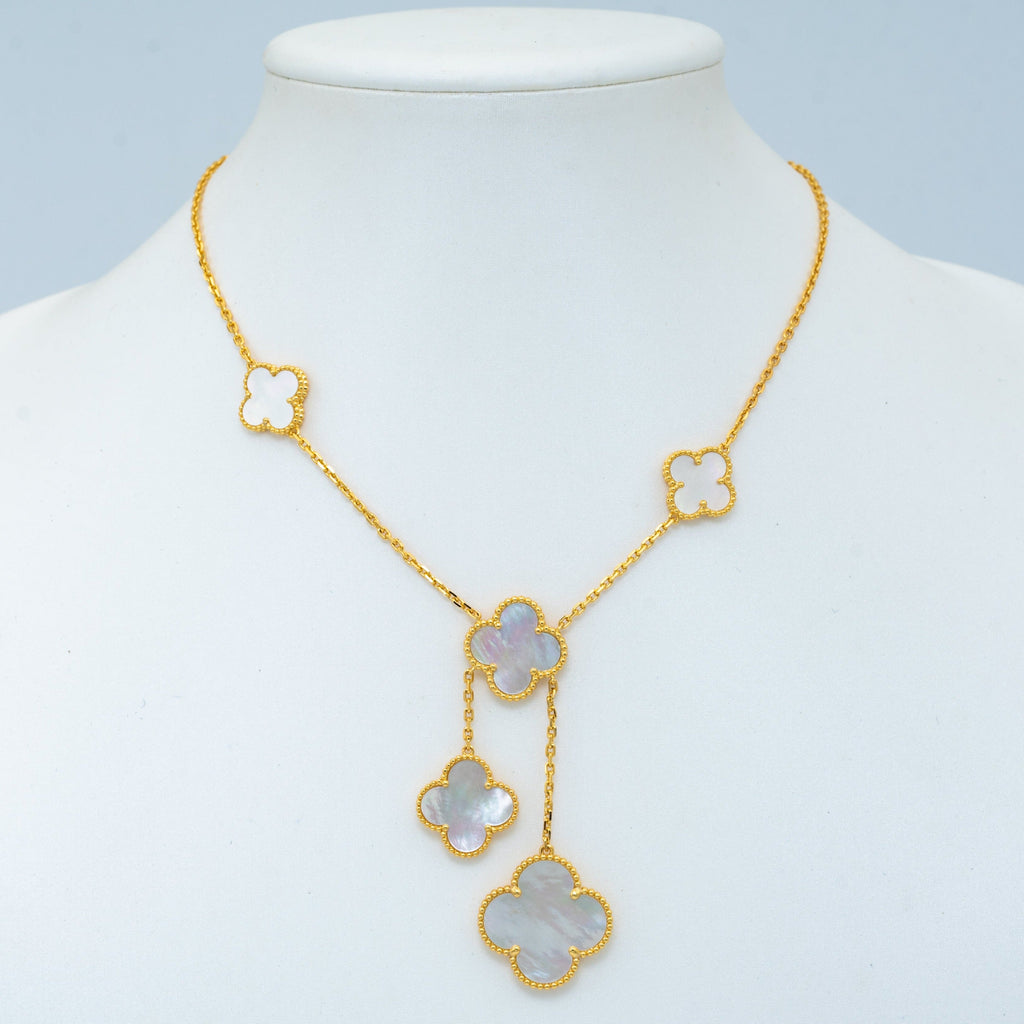 COLLIER TRÈFLE NACRE 6 MOTIFS