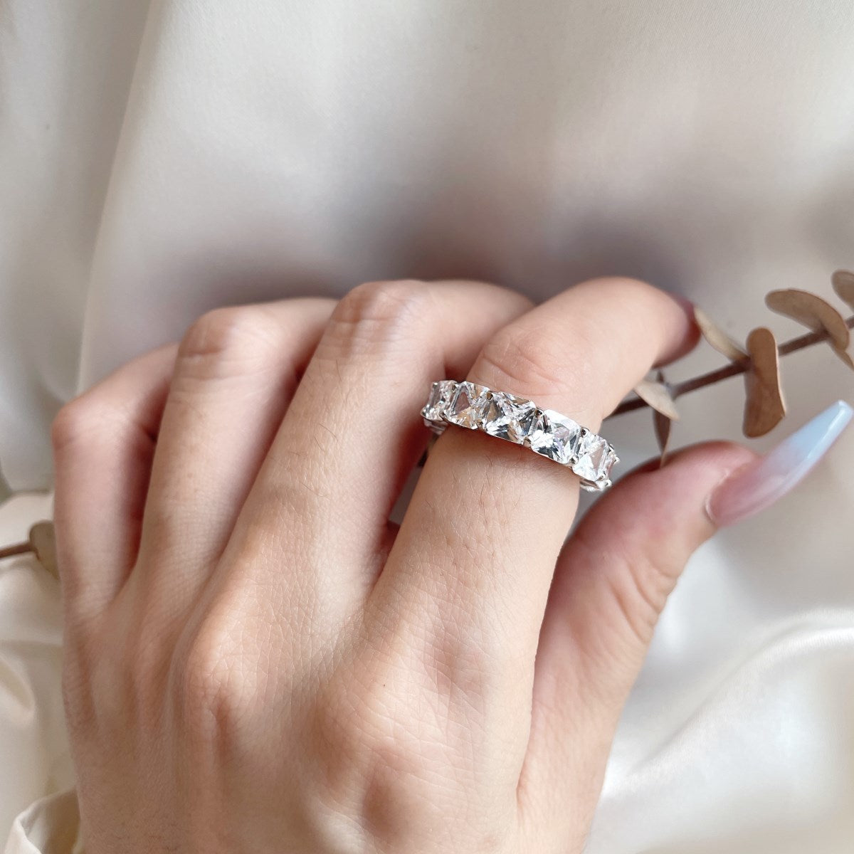 [HOT] Bague tennis élégante taille princesse