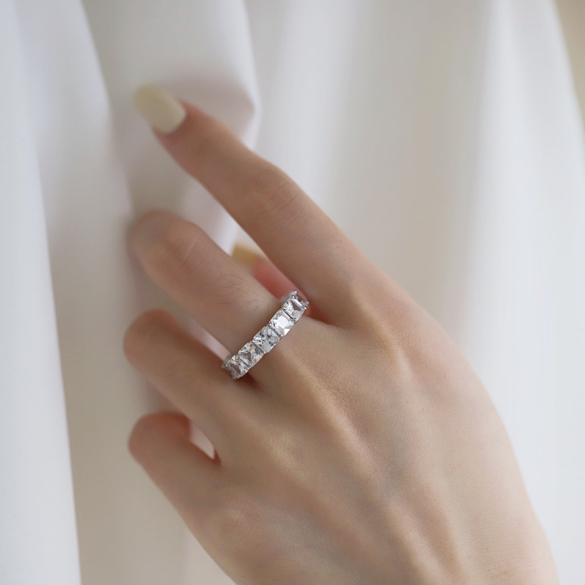 [HOT] Bague tennis élégante taille princesse