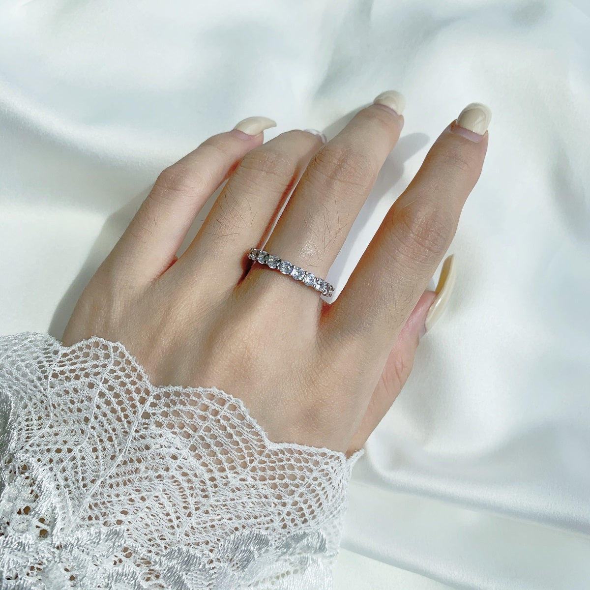 [HOT] Bague de tennis ronde scintillante