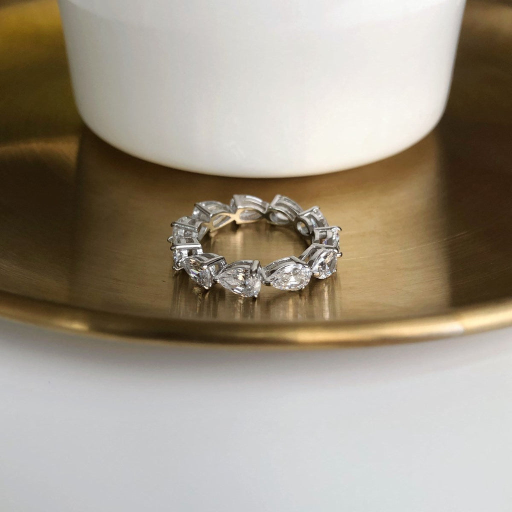 [HOT] Superbe bague de tennis taille poire